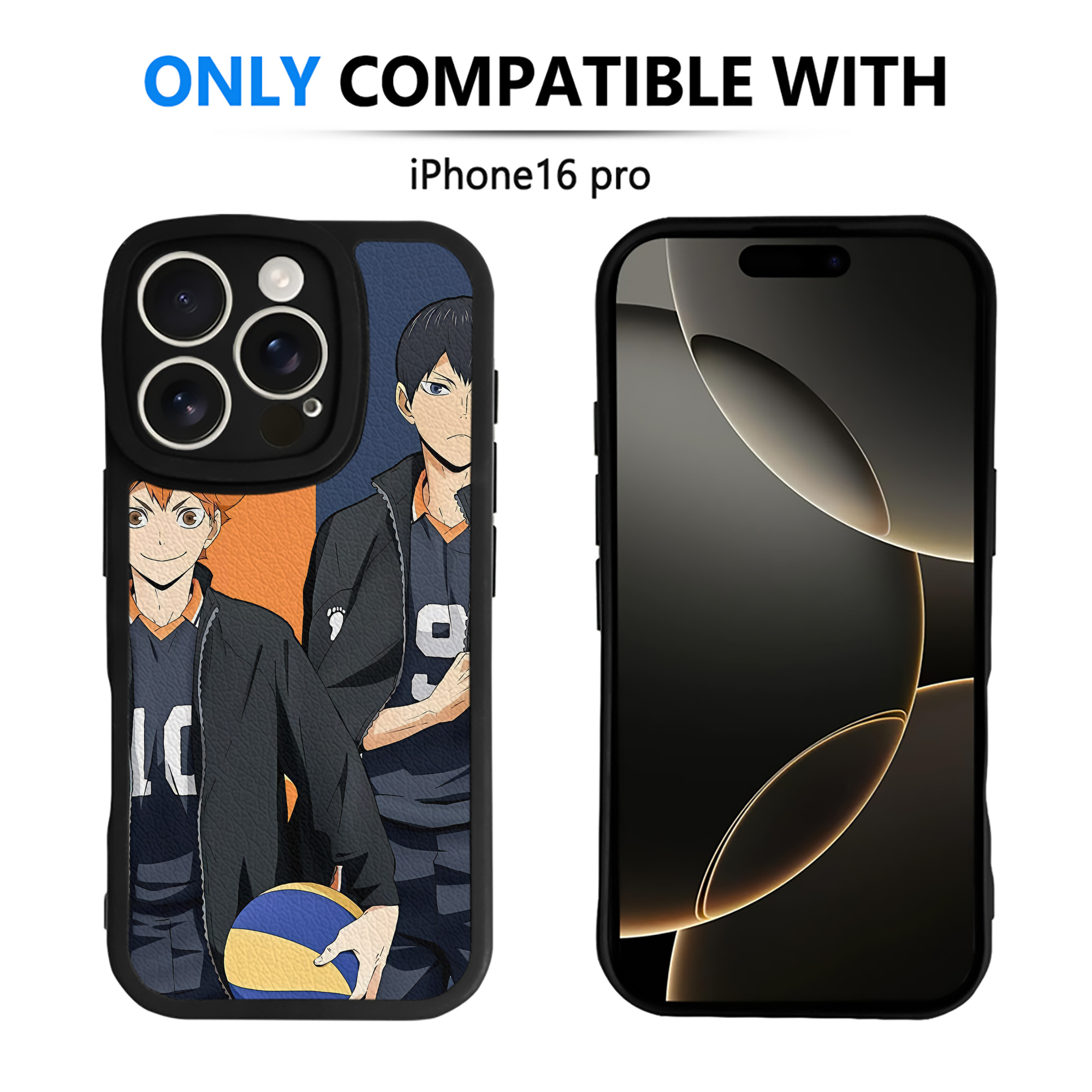 （画像用） ハイキュー!! Haikyu!! 【iPhone 16シリーズ対応】シリコンスマホケース（レザー調） 材質：シリコン